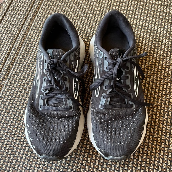 BROOKS GLYCERIN 20 Women’s Running Shoes SIZE 8 Black White Athletic Casual - Picture 2 of 11